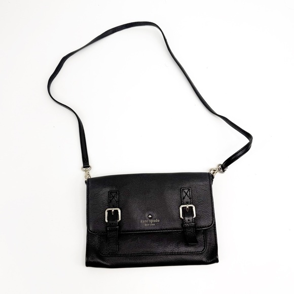 kate spade Handbags - Kate Spade Allen Street Neil Black Leather Crossbody Bag With Silver Buckles